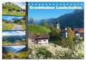 Graubündner Landschaften 2024 (Tischkalender 2024 DIN A5 quer), CALVENDO Monatskalender