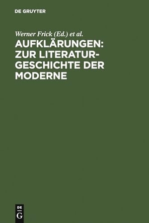Komfort-Hein, Susanne / Werner Frick (Hrsg.). Aufklärungen: Zur Literaturgeschichte der Moderne - Festschrift für Klaus-Detlef Müller zum 65. Geburtstag. De Gruyter, 2003.