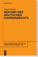 Reform des deutschen Namensrechts