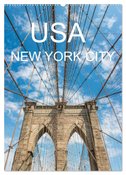 USA - New York City (Wandkalender 2025 DIN A2 hoch), CALVENDO Monatskalender