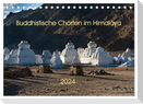 Buddhistische Chörten im Himalaya (Tischkalender 2024 DIN A5 quer), CALVENDO Monatskalender