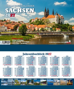 Neubert, Jörg. 3-Monatskalender Sachsen 2027 - Praktischer Monatsplaner mit sächsischem Kalendarium. Mondphasen, Ferien, Fest- und Feiertagen. PhillisVerlag GmbH, 2026.
