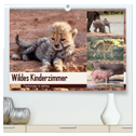Wildes Kinderzimmer - Tierkinder in Afrika (hochwertiger Premium Wandkalender 2025 DIN A2 quer), Kunstdruck in Hochglanz