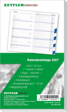 Kalenderersatzeinlage TP 1M/2S Registerschnitt 2027