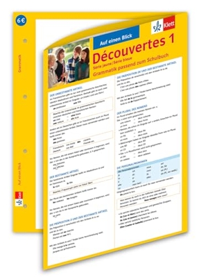 Pajot, Eric. Découvertes Série jaune und bleue 1. Grammatik. Klett Lerntraining, 2013.