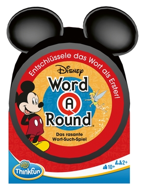ThinkFun - 76549 - WordARound-Disney - Das Wortsuchspiel. Entschlüssle das Wort als Erster! Ein Suchspiel für 2-4 Spieler ab 10 Jahren. - Entschlüssele das Wort als Erster!. Ravensburger Spieleverlag, 2023.