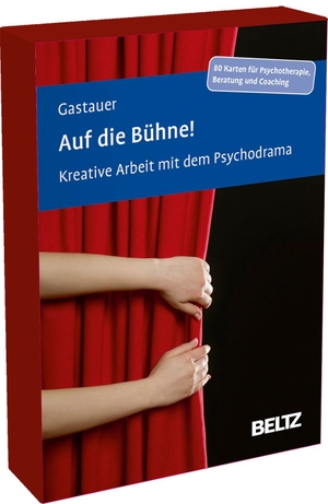 Gastauer, Dirk. Auf die Bühne! - Kreative Arbeit mit dem Psychodrama. 80 Karten für Psychotherapie, Beratung und Coaching. Mit 20-seitigem Booklet in stabiler Box, Kartenformat 9,8 x 14,3 cm. Beltz Verlagsgruppe, 2026.