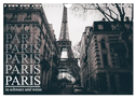 Paris - in schwarz und weiss (Wandkalender 2024 DIN A4 quer), CALVENDO Monatskalender