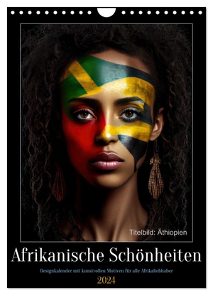 Rübsamen, Peter. Afrikanische Schönheiten (Wandkalender 2024 DIN A4 hoch), CALVENDO Monatskalender - Kunstvoll gestaltete Designs von Frauen aus Afrika für alle Afrikaliebhaber. Calvendo, 2023.