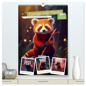 Gierok-Latniak, Steffen. Lustige rote Panda (hochwertiger Premium Wandkalender 2024 DIN A2 hoch), Kunstdruck in Hochglanz - Der rote Panda ist ein kleines Säugetier das in den Bergwäldern des Himalaya beheimatet ist.. Calvendo, 2023.