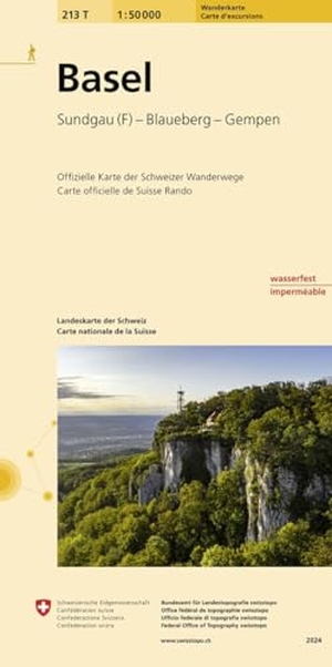 Swisstopo 1 : 50 000 Basel - Laufental - Sundgau (F) - Wiesental (D). Landeskarte der Schweiz. Offizielle Wanderkarte der Schweizer Wanderwege. Bundesamt für Landestopog, 2020.