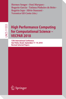 High Performance Computing for Computational Science ¿ VECPAR 2018