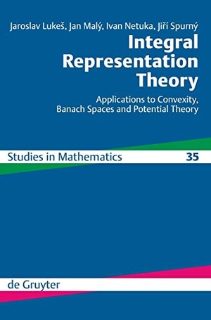 Luke¿, Jaroslav / Spurný, Jirí et al. Integral Representation Theory - Applications to Convexity, Banach Spaces and Potential Theory. De Gruyter, 2010.