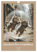 Schwebende Tiere in Seifenblasen - Humorbilder (Wandkalender 2025 DIN A4 hoch), CALVENDO Monatskalender