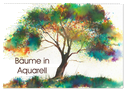 Bäume in Aquarell (Wandkalender 2024 DIN A2 quer), CALVENDO Monatskalender