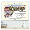 Gruss aus Hamelwörden - Kehdingens schönstes Dorf in alten Ansichten (hochwertiger Premium Wandkalender 2024 DIN A2 quer), Kunstdruck in Hochglanz