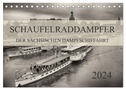 Schaufelraddampfer der Sächsischen Dampfschiffahrt (Tischkalender 2024 DIN A5 quer), CALVENDO Monatskalender
