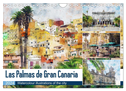 Las Palmas de Gran Canaria - Watercolour illustrations of the city (Wall Calendar 2024 DIN A4 landscape), CALVENDO 12 Month Wall Calendar