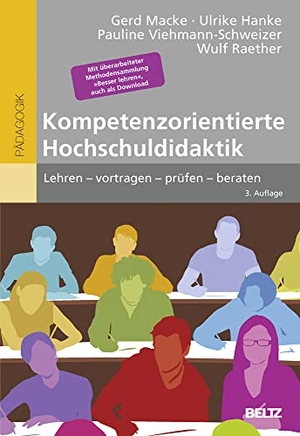 Macke, Gerd / Hanke, Ulrike et al. Kompetenzorientierte Hochschuldidaktik - Lehren - vortragen - prüfen - beraten. Mit überarbeiteter Methodensammlung »Besser lehren«, auch als Download. Beltz Verlagsgruppe, 2016.