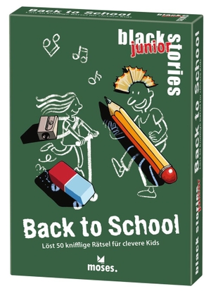 Harder, Corinna. black stories junior Back to School - Löst 50 knifflige Rätsel für clevere Kids. moses. Verlag GmbH, 2023.