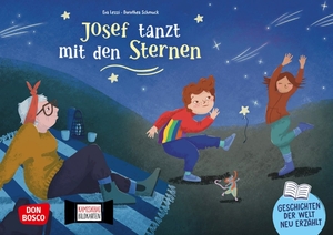 Lezzi, Eva. Josef tanzt mit den Sternen. Kamishibai Bildkartenset - Geschichten der Welt neu erzählt. Weisheitsgeschichten für Kinder mit dem Kamishibai erzählen: Bilder und Text für das Erzähltheater. Don Bosco Medien GmbH, 2026.