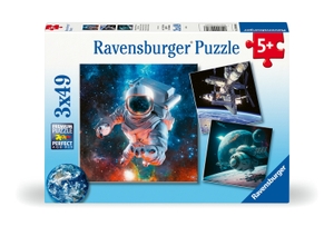Kinderpuzzle 3x49 Teile - Abenteuer Weltraum. Ravensburger Spieleverlag, 2024.
