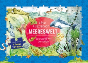 Mein Puzzlebuch Meereswelt - Tolle Infos und 4 Puzzles mit je 24 Teilen. Schwager und Steinlein, 2020.