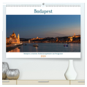 Budapest: zwischen Parlamentsgebäude und Burgpalast (hochwertiger Premium Wandkalender 2024 DIN A2 quer), Kunstdruck in Hochglanz