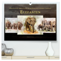 Elefanten - künstlerische Impressionen der größten noch lebenden Landtiere (hochwertiger Premium Wandkalender 2025 DIN A2 quer), Kunstdruck in Hochglanz