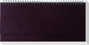 Tisch-Querkalender Balacron rot 2025 - Büro-Planer 29,7x13,5 cm - mit Registerschnitt - Tisch-Kalender - verlängerte Rückwand - 1 Woche 2 Seiten