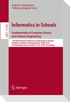 Informatics in Schools. Fundamentals of Computer Science and Software Engineering