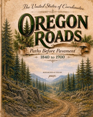 Paxx. The United States of Coordinates ~ Oregon Roads - Paths Before Pavement. Independently published, 2026.