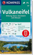KOMPASS Wanderkarte 837 Vulkaneifel, Bitburg, Daun, Gerolstein, Zell (Mosel) 1:50.000