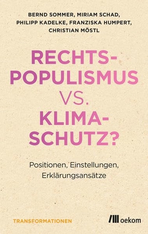 Sommer, Bernd / Schad, Miriam et al. Rechtspopulismus vs. Klimaschutz? - Positionen, Einstellungen,Erklärungsansätze. Oekom Verlag GmbH, 2022.