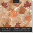 Autumn Fall Scrapbook Paper Pad 8x8 Decorative Scrapbooking Kit for Cardmaking Gifts, DIY Crafts, Printmaking, Papercrafts, Leaves Pattern Designer Paper