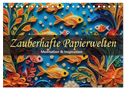 Zauberhafte Papierwelten - Meditation & Inspiration (Tischkalender 2025 DIN A5 quer), CALVENDO Monatskalender