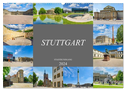 Stuttgart Stadtrundgang (Wandkalender 2024 DIN A2 quer), CALVENDO Monatskalender