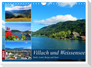Villach und Weissensee - Stadt, Land, Berge und Seen (Wandkalender 2024 DIN A4 quer), CALVENDO Monatskalender