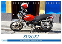 SUZUKI - Ein japanisches Motorrad in Kuba (Tischkalender 2024 DIN A5 quer), CALVENDO Monatskalender
