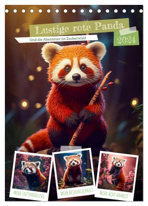 Gierok-Latniak, Steffen. Lustige rote Panda (Tischkalender 2024 DIN A5 hoch), CALVENDO Monatskalender - Der rote Panda ist ein kleines Säugetier das in den Bergwäldern des Himalaya beheimatet ist.. Calvendo, 2023.