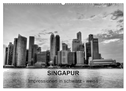 Singapur - Impressionen in schwarz - weiss (Wandkalender 2024 DIN A2 quer), CALVENDO Monatskalender