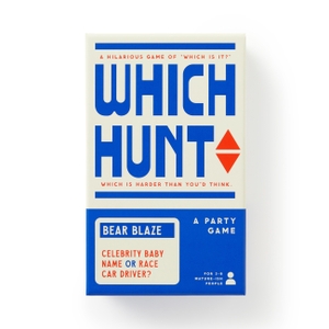 Brass Monkey, Brass. Which Hunt Party Game. Abrams and Chronicle Books IWUK, 2026.