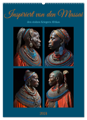 Inspiriert von den Massai, den stolzen Kriegern Afrikas (Wandkalender 2024 DIN A2 hoch), CALVENDO Monatskalender