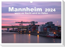 Mannheim 2024 - wenn es Nacht wird im Hafen (Wandkalender 2024 DIN A3 quer), CALVENDO Monatskalender