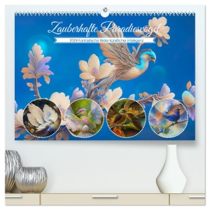 Di Chito, Ursula. Zauberhafte Paradiesvögel (hochwertiger Premium Wandkalender 2024 DIN A2 quer), Kunstdruck in Hochglanz - Schöne Paradiesvögel - KI-generiert. Calvendo, 2023.