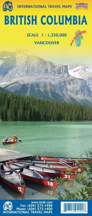 British Columbia, Vancouver, Victoria, Whistler - ITM Intern.Travel Maps 1:1350000. International Travel Maps, 2024.