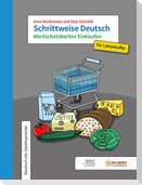 Schrittweise Deutsch / Wortschatzkarten Einkaufen für Lehrerkoffer