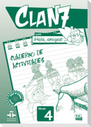 Clan 7 con ¡Hola, amigos! 4. Arbeitsbuch + Stickerbogen