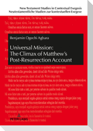 Universal Mission: The Climax of Matthew¿s Post-Resurrection Account