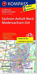 KOMPASS Großraum-Radtourenkarte 3705 Sachsen-Anhalt Nord - Niedersachsen Ost 1:125.000